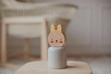 Load image into Gallery viewer, Wooden Wind-Up Musical Bunny.
