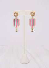 Load image into Gallery viewer, Pickleball Paddle Earring PINK MULTI.

