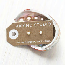 Load image into Gallery viewer, 4mm Mother of Pearl Stud Earrings.

