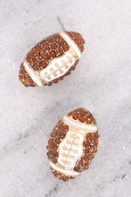 Load image into Gallery viewer, Rhinestone Football Stud Earrings.
