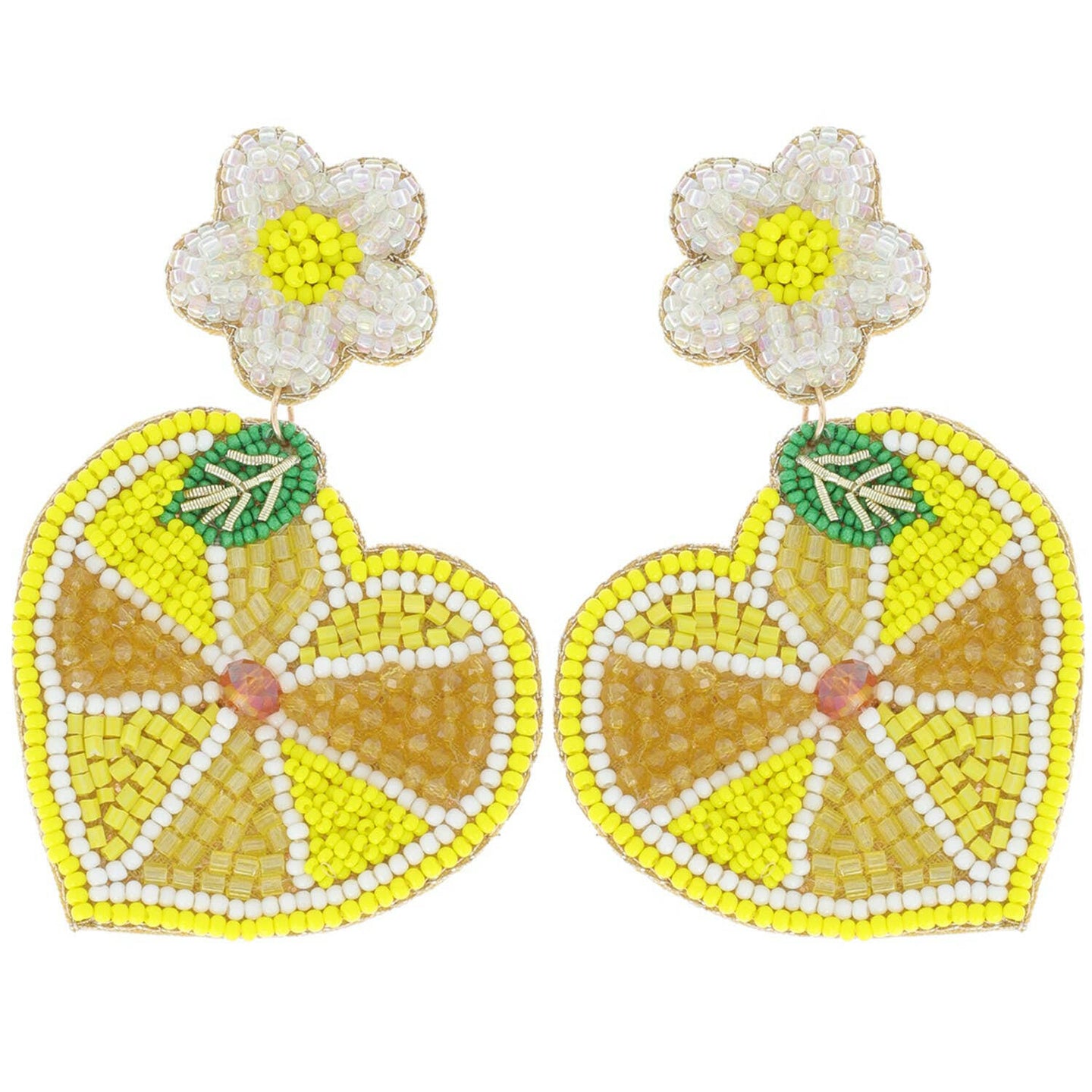 Lemon Slice Dangle Earrings.