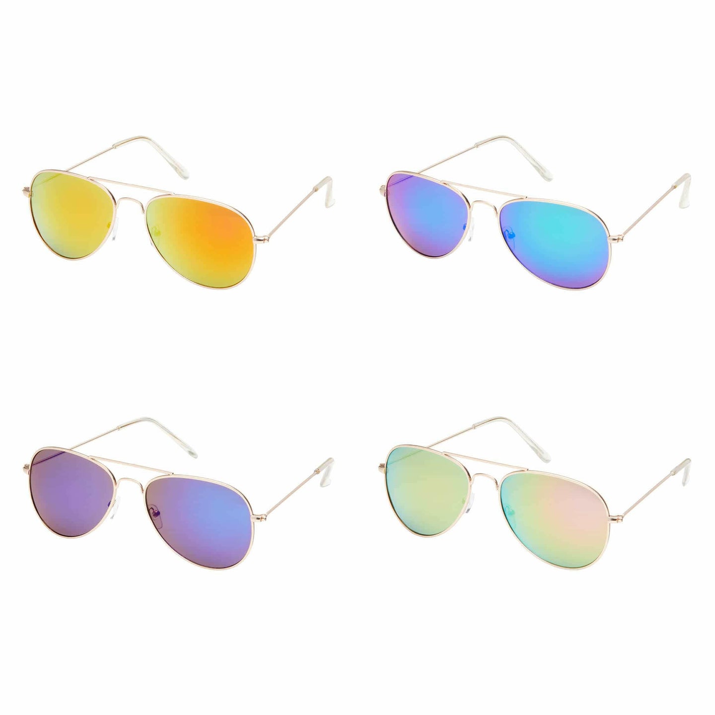 Gold Aviator Unisex Sunglasses - Weekend Collection.