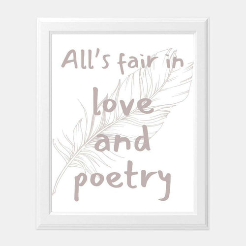 All's Fair in Love and Poetry Art Print (Taylor Swift).