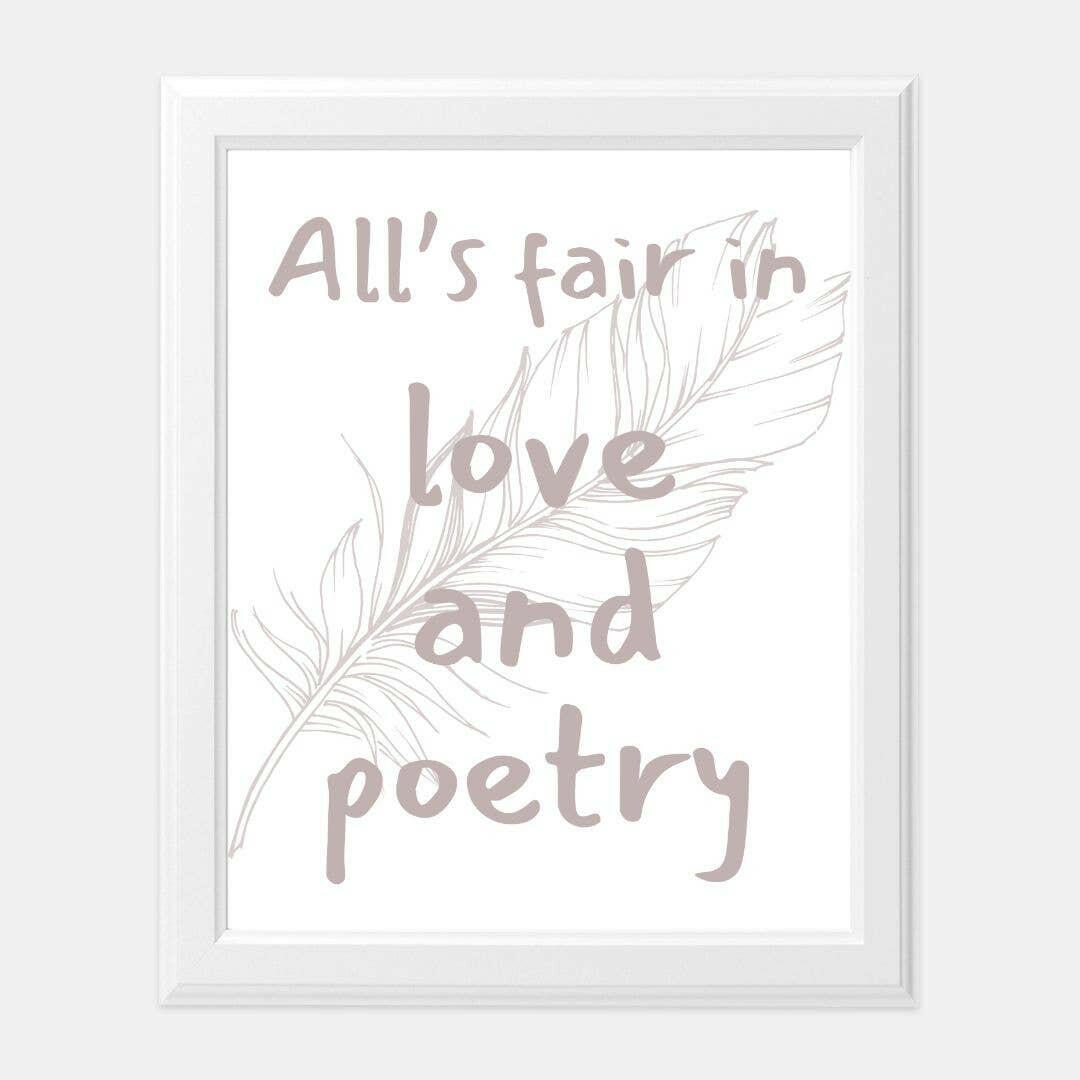 All's Fair in Love and Poetry Art Print (Taylor Swift).