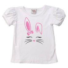 Load image into Gallery viewer, Bunny Whiskers puff sleeve  T shirt
