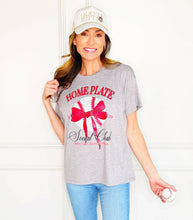 Load image into Gallery viewer, Home Plate Baseball Social Club Poppy &amp; Pine Y&amp;A Tee.
