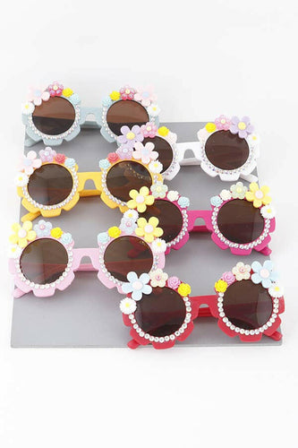 Kids Sequin Flower Sunglasses.