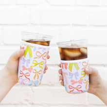 Load image into Gallery viewer, Rainbow Bows Drink Sleeve.
