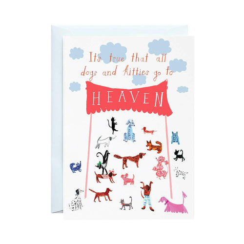 Doggies in Heaven - Sympathy Card.