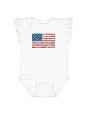 Load image into Gallery viewer, Red, White &amp; Bloom Floral Flag Tee | Fourth of July Shirts
