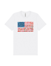 Load image into Gallery viewer, Red, White &amp; Bloom Floral Flag Tee | Fourth of July Shirts
