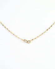 Load image into Gallery viewer, Minden Teardrop Baguette Necklace WR Gold
