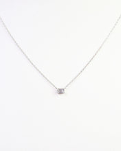 Load image into Gallery viewer, Lincoln CZ Baguette Necklace WR Silver
