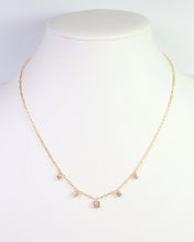 Load image into Gallery viewer, Boulder City CZ Charm Necklace WR Gold
