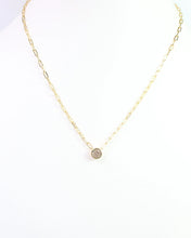 Load image into Gallery viewer, Gia Round CZ Link Necklace WR Gold
