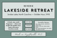 Load image into Gallery viewer, Lakeside Retreat Candle - Jordan Lake, North Carolina — Golden Hour, 1993

