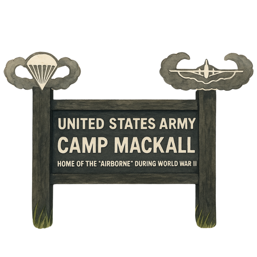 Camp Mackall Sign Sticker