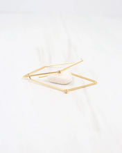 Load image into Gallery viewer, Webster Diamond Shaped Hoop Earring Gold

