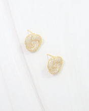 Load image into Gallery viewer, Davis CZ Knot Earring Gold
