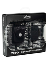 Load image into Gallery viewer, Zippo Jack Daniel&#39;s Lighter and Pouch Gift Set - Black Matte 48460
