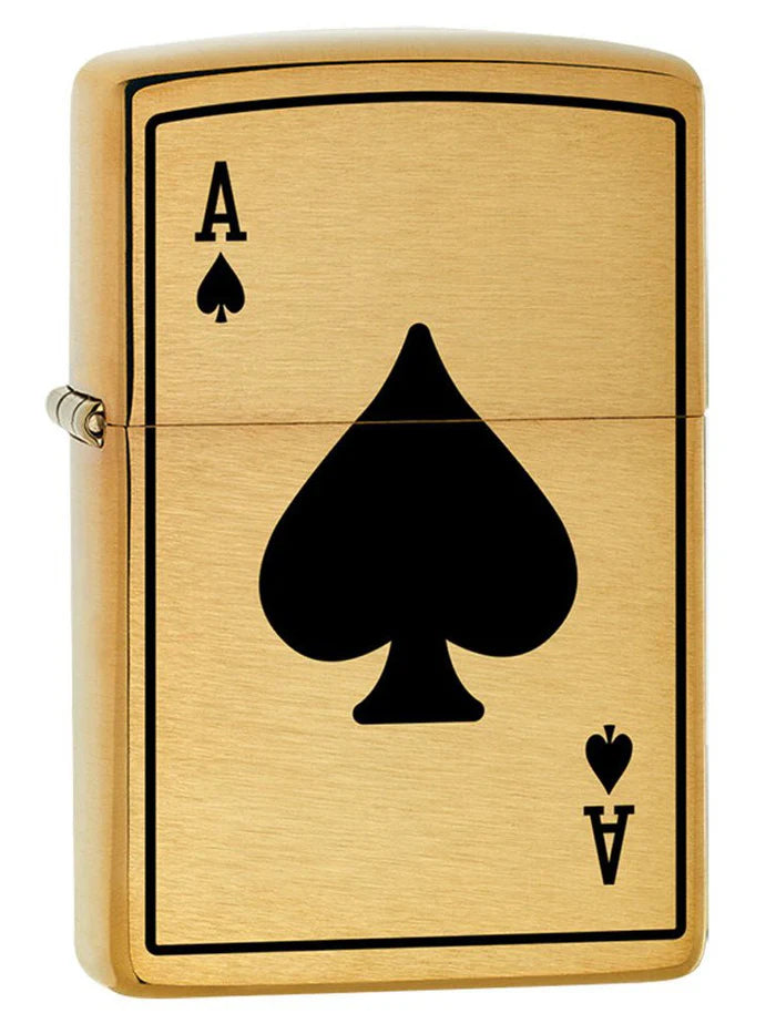 Ace of Spades - Brushed Brass 80756 Zippo Lighter