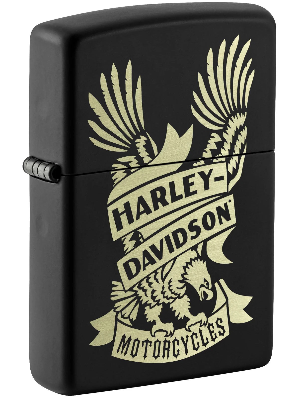 Harley-Davidson Eagle, Engraved - Black Matte 49826 Zippo Lighter