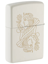 Load image into Gallery viewer, King and Queen, Engraved - White Matte Zippo Lighter
