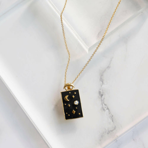 Big Sky Medallion Necklace in Gold.