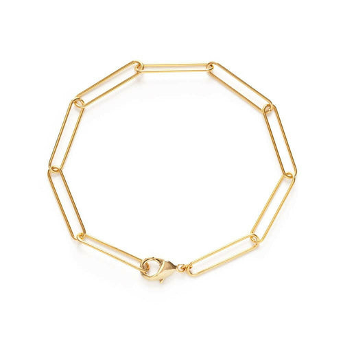 Long Link Paperclip Chain Bracelet.