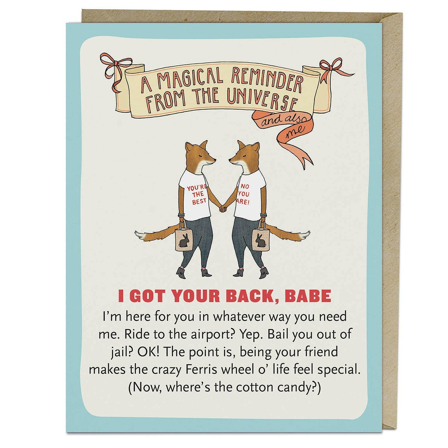 Got Your Back Affirmators! Greeting Card.