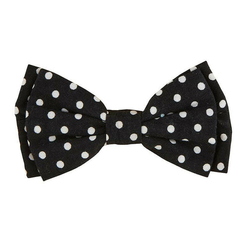 Pet Bow Ties - Black Polka Dot.