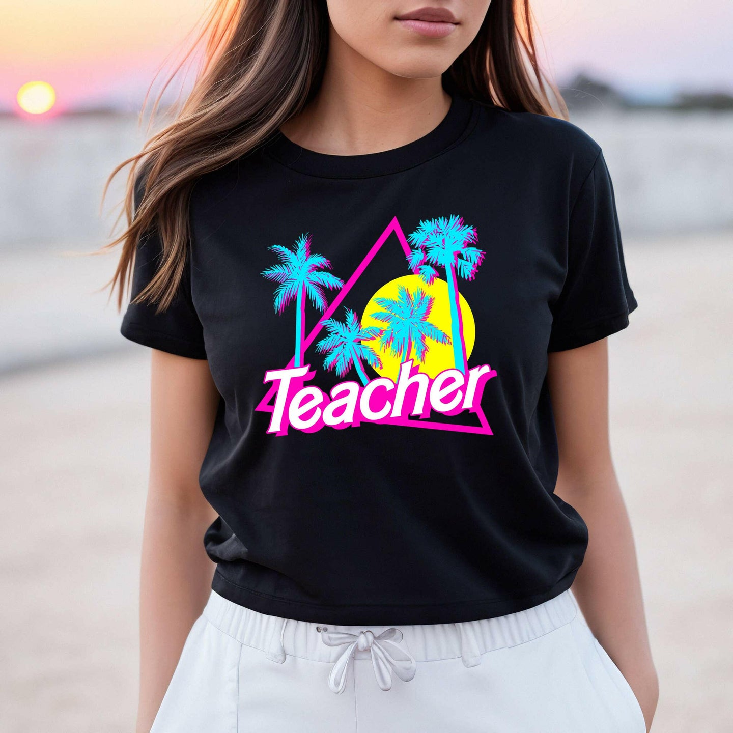 Back to School Malibu Teacher Graphic T Shirt, Graphic Tee.