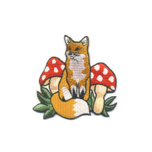Load image into Gallery viewer, Fox in the Mushrooms Embroidered Patch
