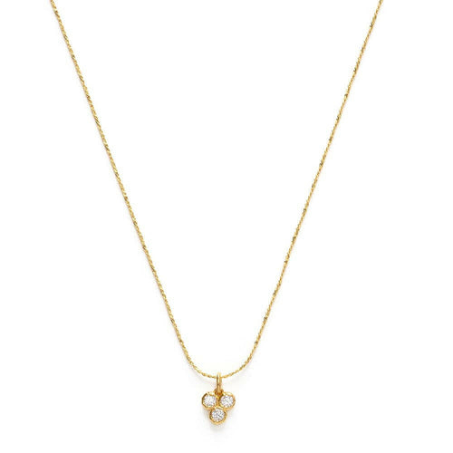 Tiny Triple Crystal Necklace.