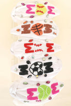 Load image into Gallery viewer, Sport MOM Crystal Beaded Embroidery Headband.
