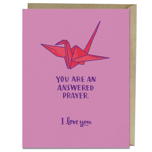 Answered Prayer Love Card.