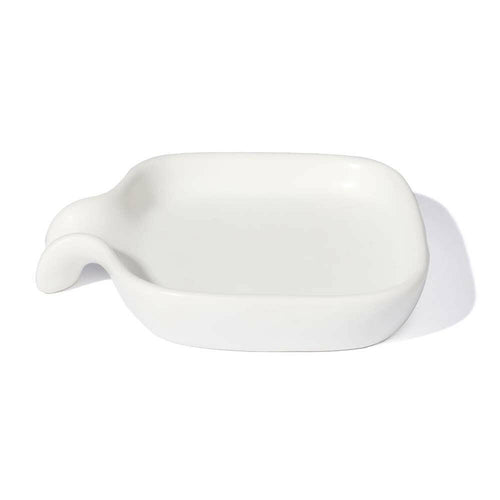 White Drip Ceramic Dish.
