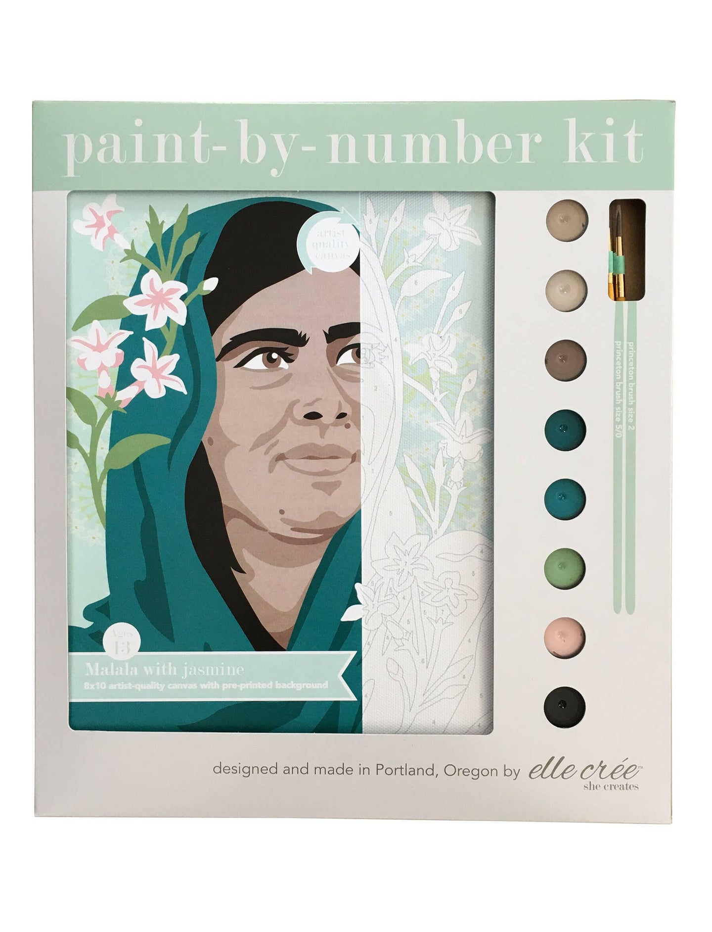 Malala with Jasmine Paint-by-Number Kit.