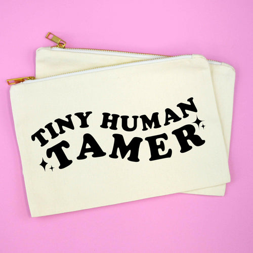 Tiny Human Tamer Teacher Cosmetic Bag, Makeup Bag.