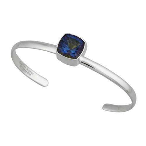 Sterling Silver Mystic Quartz Mini Cuff.