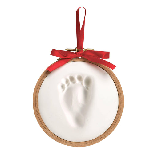 Baby Prints Hoop Keepsake, Christmas Ornament.