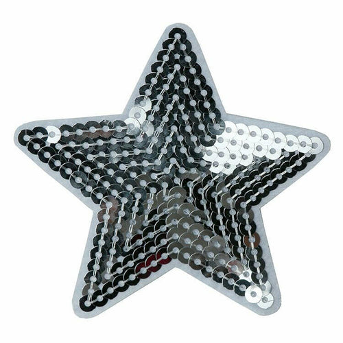 Sequin Star Clip: Silver.