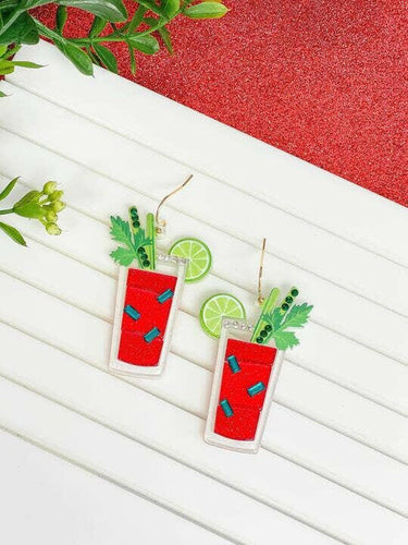 Bloody Mary Acrylic Dangle Earrings.
