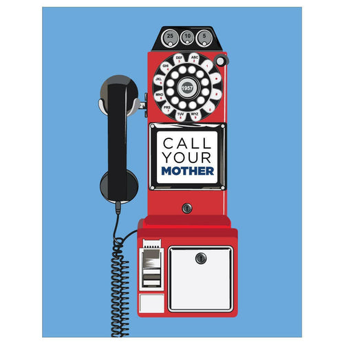 2.5'' x 3.5'' Call Your Mother Payphone Magnet.