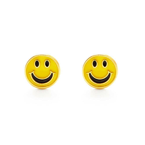 70's Smiley Face Stud Earrings.