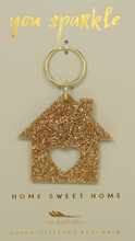 Load image into Gallery viewer, Glitter Keychain  - HOUSE
