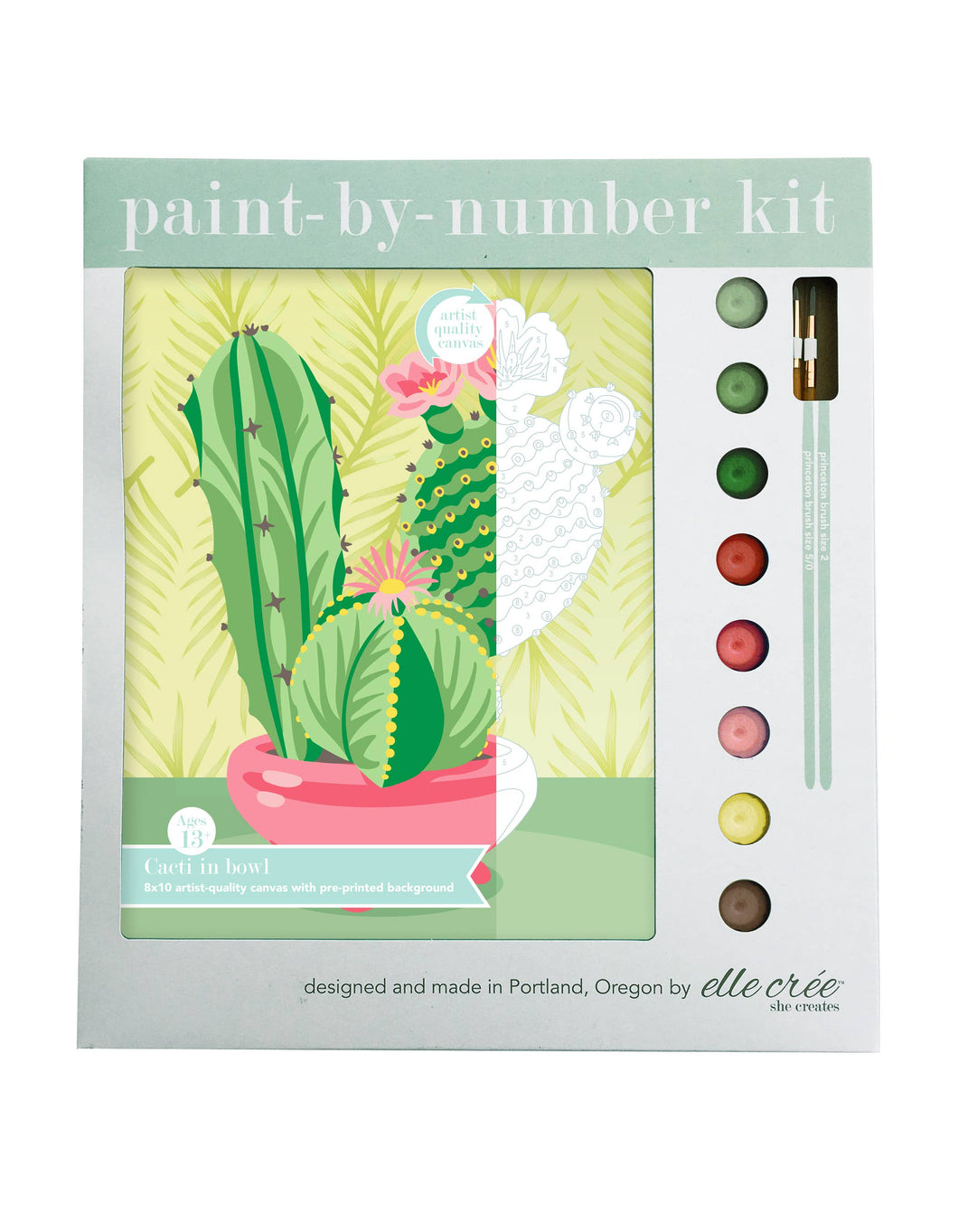 Cacti in Bowl Paint-by-Number Kit