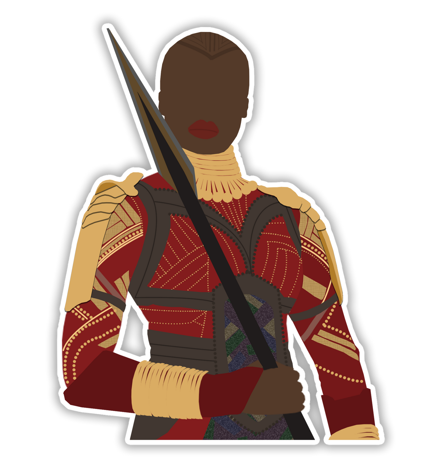 Okoye Black Panther Sticker.