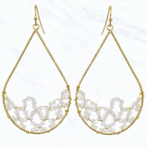 Teardrop Beaded Earrings.