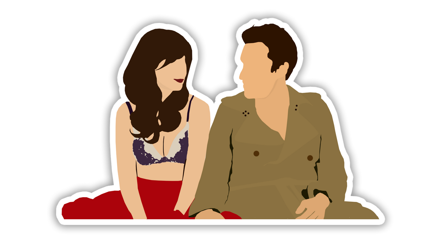 Nick and Jess New Girl Sticker.